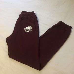 ROOTS Burgundy Sweatpants